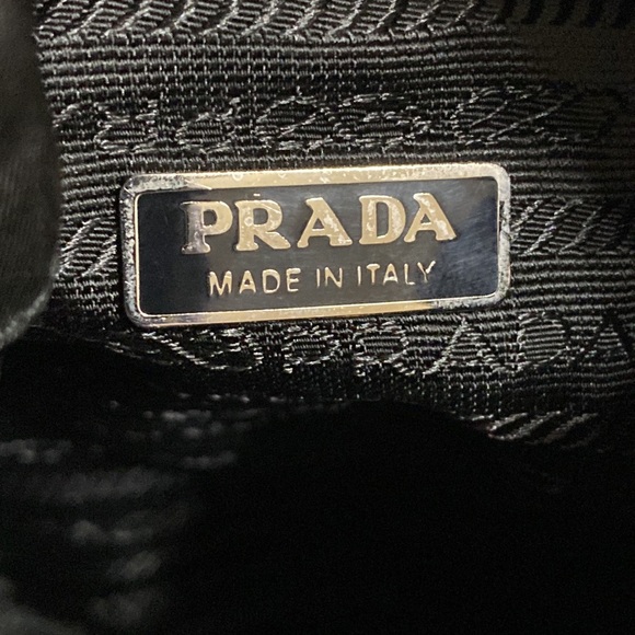 Prada Vintage Tessuto Nylon Duet Mini Bucket Bag In Black - Picture 12 of 17